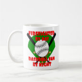 Mug Firefighter aime le baseball (Gauche)