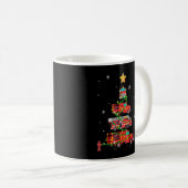 Mug Firefighter Fire Truck Christmas Tree Xmas (Devant droit)