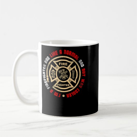 Mug Firefighter Fireman Mens Fireman US Firefighter Da (Gauche)