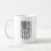 Mug Firefighter USA Flag Distressed design (Gauche)