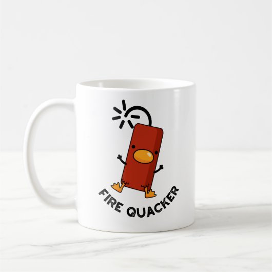 Mug Firequacker Funny Fireworks Pun (Gauche)