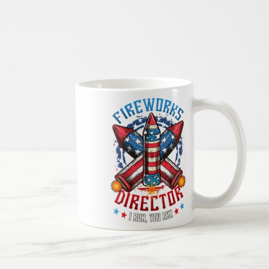 Mug Fireworks Director I Run Vous Exécutez 4 juillet I (Droite)