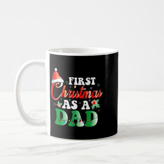 Mug First Christmas As A Dad Xmas Lights New Dad Chris (Gauche)