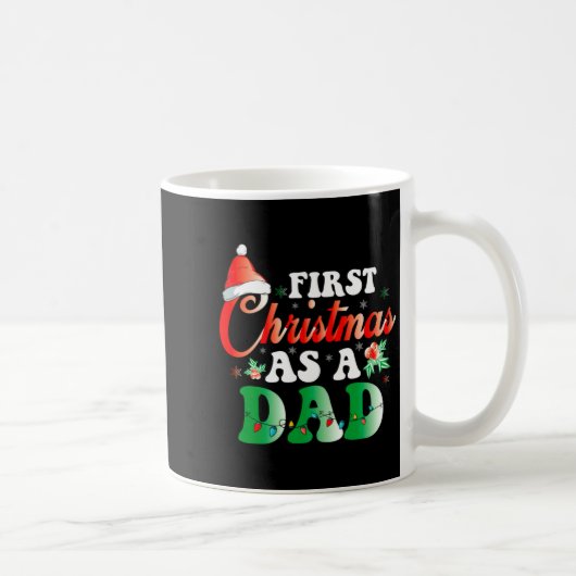 Mug First Christmas As A Dad Xmas Lights New Dad Chris (Droite)