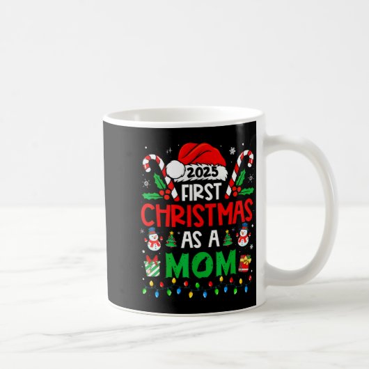 Mug First Christmas As A Mom Family Matching New Mommy (Droite)
