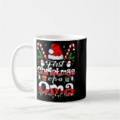 Mug First Christmas As A Oma Family Matching (Gauche)