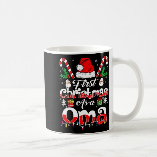 Mug First Christmas As A Oma Family Matching (Droite)