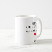 Mug First Christmas as Cat Mom Personalized Holiday (Devant droit)