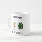 Mug First Christmas as Family of Three Gift (Devant gauche)