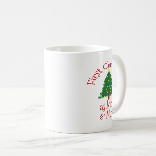 Mug First Christmas As Mr And Mrs - Matching Newlyweds (Devant droit)