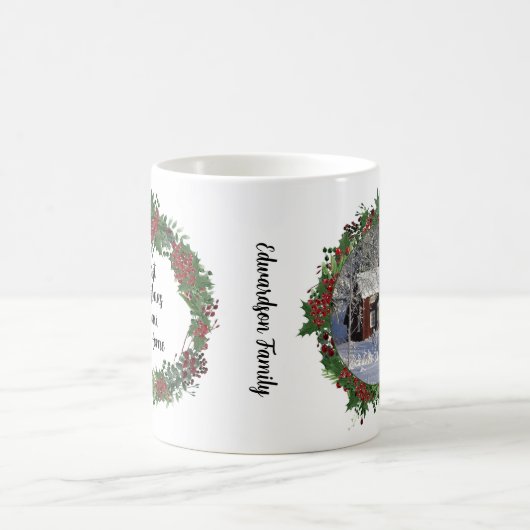 Mug First Christmas in our new home photo family (Centre)