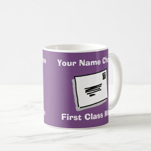 Mug First Class Male with Personalised Name (Devant droit)