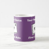 Mug First Class Male with Personalised Name (Centre)
