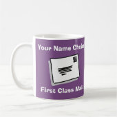 Mug First Class Male with Personalised Name (Gauche)