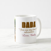 Mug First Fathers Day Custom Photo Dada Milestone (Devant droit)