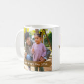 Mug First Fathers Day Custom Photo Dada Milestone (Devant gauche)
