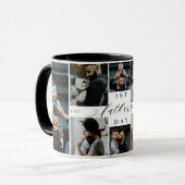Mug First Father's Day Personalized 8 Photo Collage (Devant gauche)