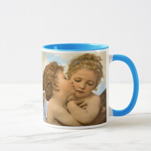 Mug First Kiss (détail d'ange) par Bouguereau (Droite)