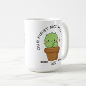 Mug FIRST MOTHER'S DAY 2025, drôle de cactus (Devant droit)