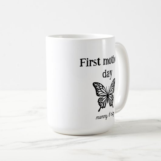 Mug First mothers day mommy script custom (Devant droit)