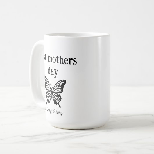 Mug First mothers day mommy script custom (Devant gauche)