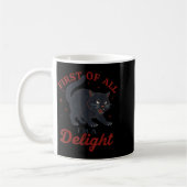 Mug First Of All I'm A Delight Roaring Black Cat Funny (Gauche)