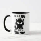 Mug First Of All, No Funny Cat Lover Gift (Gauche)