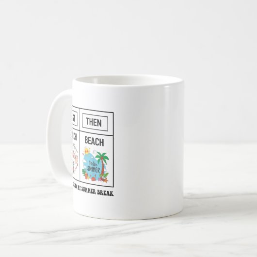 Mug First Speech Then Beach Funny Speech Therapy Summe (Devant gauche)