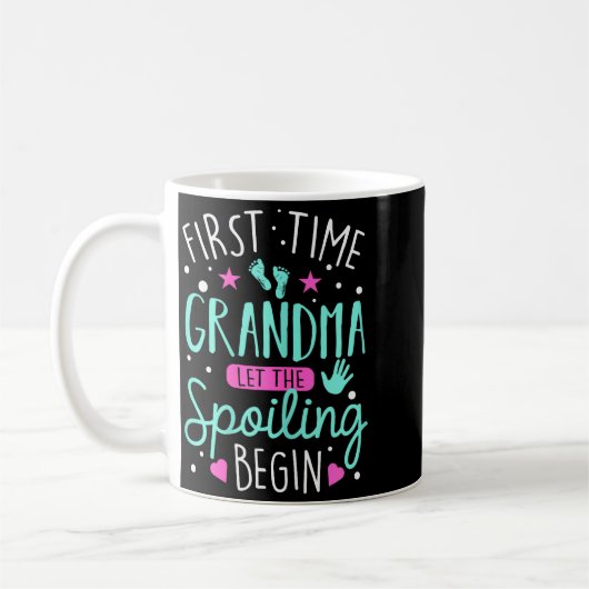 Mug First Time Grandma Let The Siling Begin Funny Gran (Gauche)