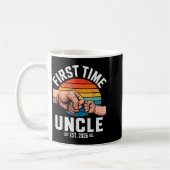 Mug First Time Uncle Est 2026 Baby Announcement Great (Gauche)