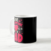 Mug First Valentine As A Dad Funny Valentine New Dad B (Devant gauche)