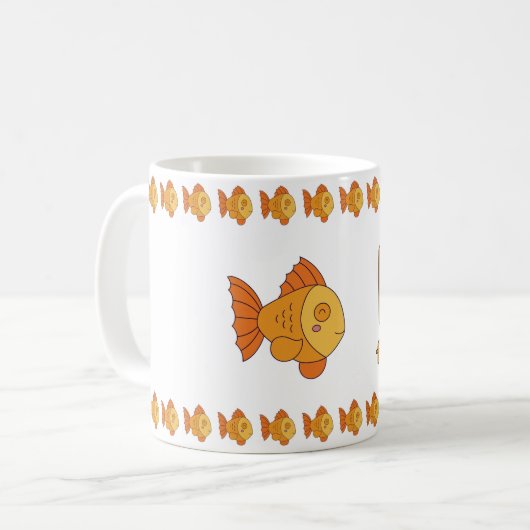Mug FisforFish–FunAlphabetCupDesign (Devant gauche)