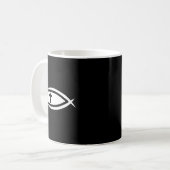 Mug Fish Cross Jesus Christian Prayers Mens Womens  (Devant gauche)
