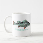 Mug Fish Fear Me Fun Citation pour pêcheur (Gauche)