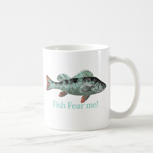 Mug Fish Fear Me Fun Citation pour pêcheur (Droite)