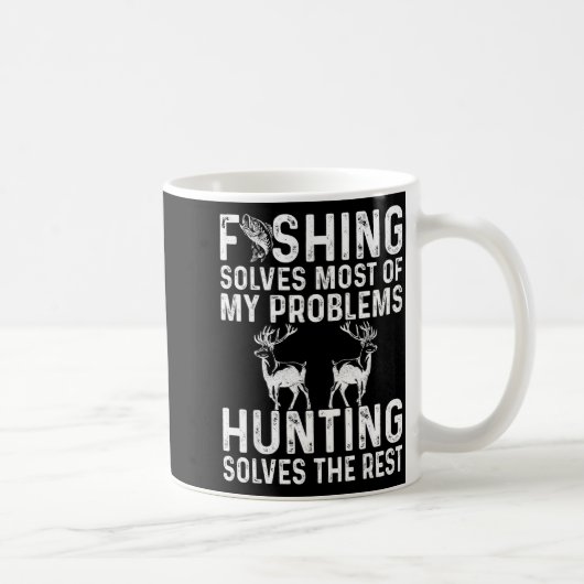Mug Fishing & Hunting Solve My Problems Funny (Droite)