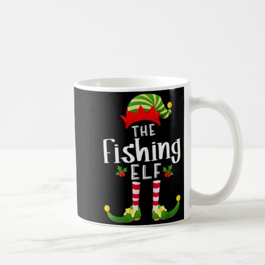 Mug Fishing Christmas Elf Matching Pajama X-mas Party  (Droite)