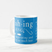 Mug Fishing Definition Beer Exaggeration Hooks  Gift (Devant gauche)