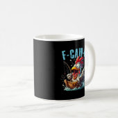 Mug Fishing F-Caw-F Funny Chicken Scream Humor (Devant droit)