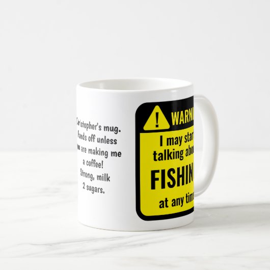 Mug Fishing Funny Personalized (Devant droit)