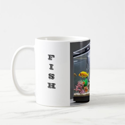 MUG FISHTANK DISIGER ET ÉCRIRE POISSON CATCHER (Gauche)