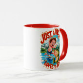 Mug Fishy Adventure : Juste un enfant qui aime pêcher (Devant droit)