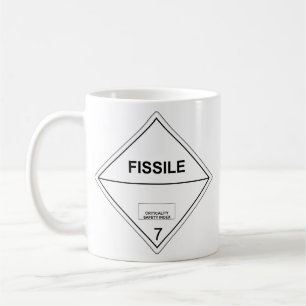Mug Fissile Radioactif Matière de transport Plaque de 