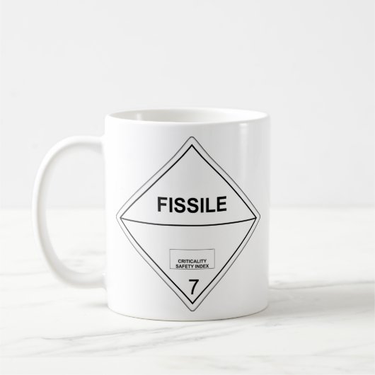 Mug Fissile Radioactif Matière de transport Plaque de  (Gauche)