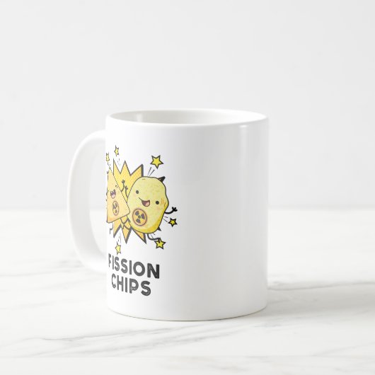 Mug Fission Chips drôle Physique jeu alimentaire (Devant gauche)