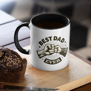 Mug Fist Pump Meilleur Papa Jamais Photo Personnalisée