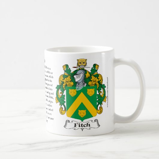 Mug Fitch, l'origine, la signification et la crête (Droite)