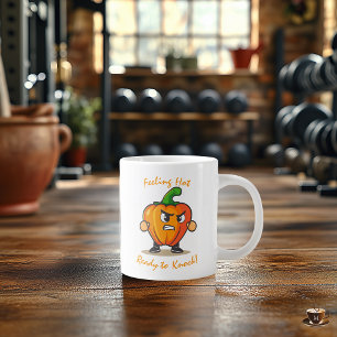 Mug Fitness Amusant - Design Poivron Déterminé