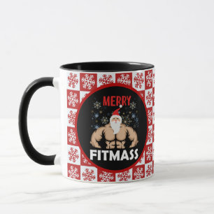 Mug Fitness amusant Thème Noël Fitmas Trainer Salle de