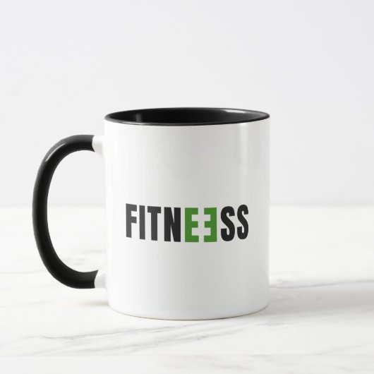 Mug Fitness - Force - Gymnase - Exercice - Yoga (Gauche)